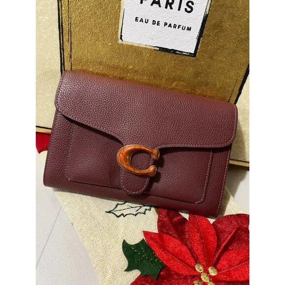 Coach 4792 Tabby Chain Clutch In B4/WINE - Picture 1 of 8